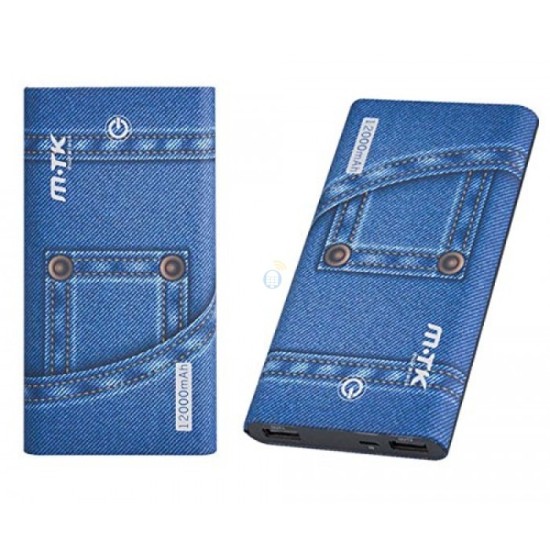 POWER BANK MTK DT807 12000MAH AZUL